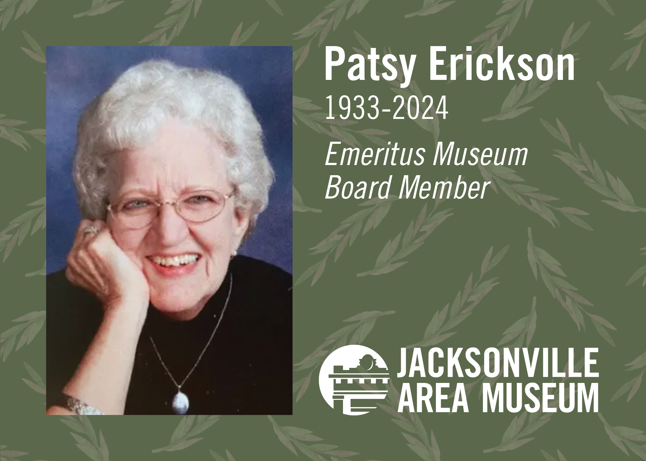 Emeritus Board Member Patsy Erickson